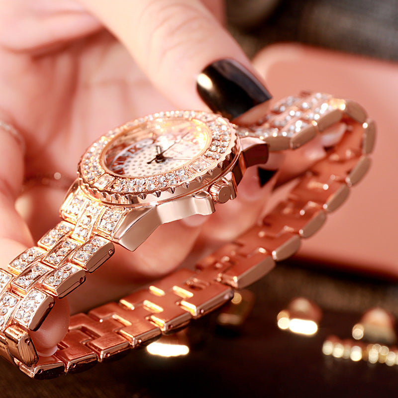 Women's Fashion Simple Rhinestone Alloy Quartz Watch