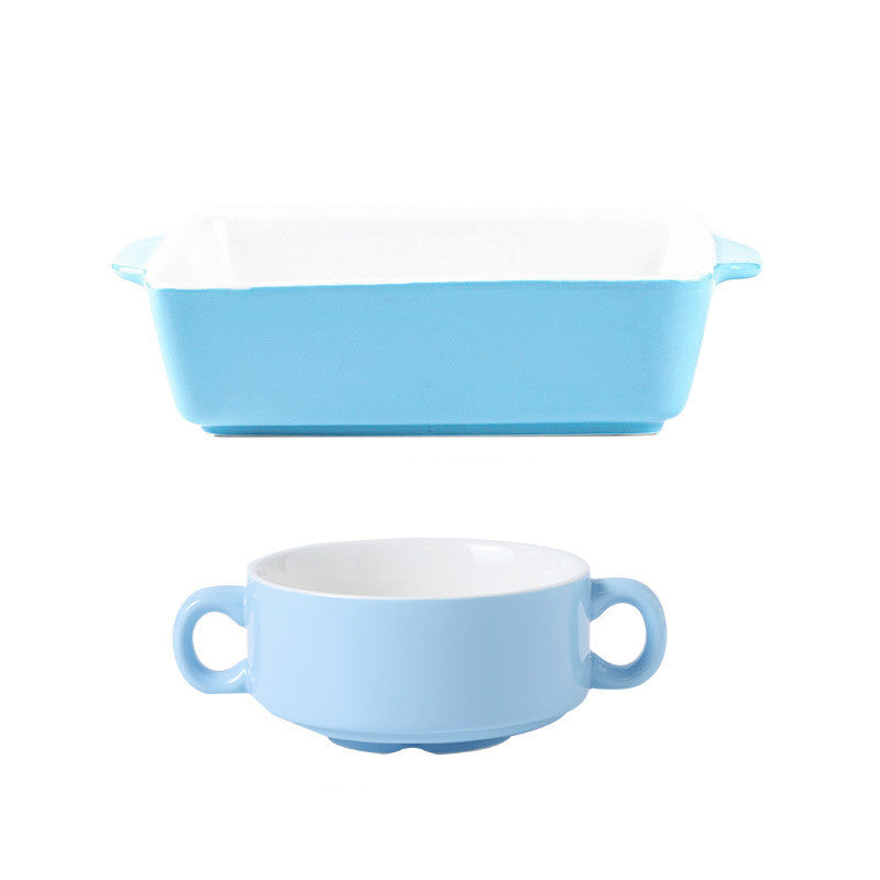 Ceramic baking bowl tableware combination set