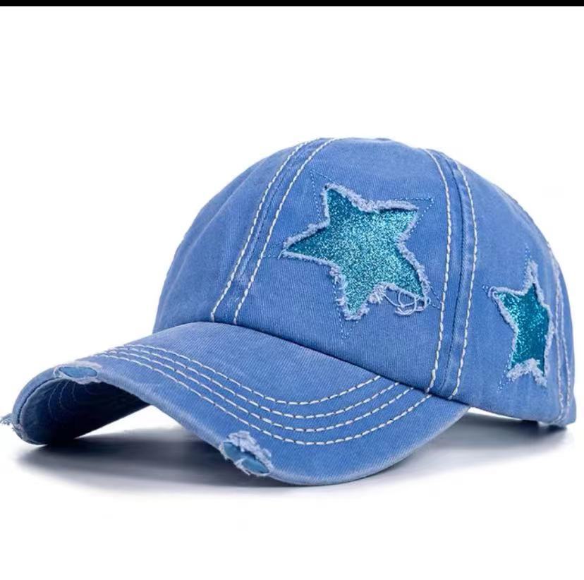 Women's Retro Leisure Ripped Baseball Hat