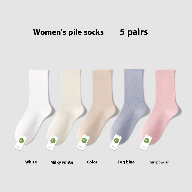 Spring And Summer Thin Anti-Pilling Pure Cotton Women's Socks Sweat-absorbent Breathable