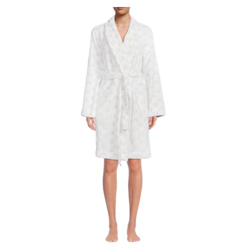 Calvin Klein Women's Logo Belted Fluffy Soft Robe