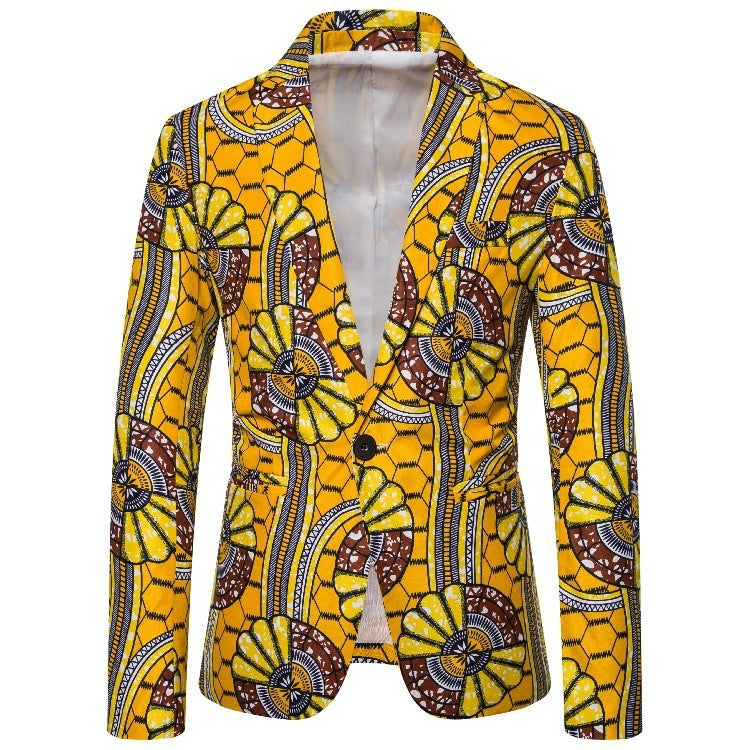 Indian Ethnic Style Men's Single Breasted Leisure Suit