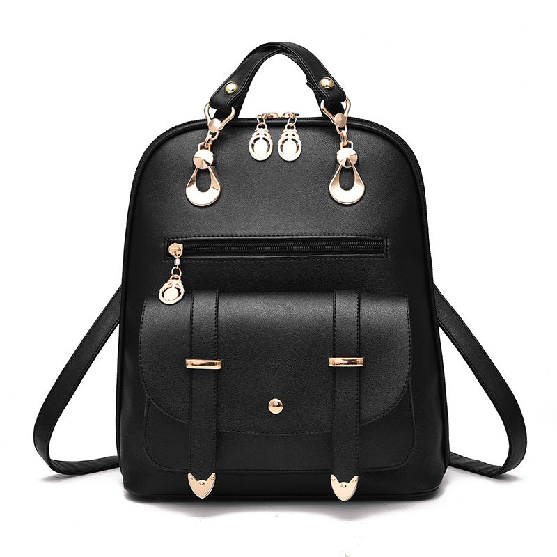 Female bag fashion PU leather dual-use backpack