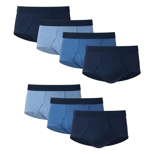 Hanes mens Tagless Briefs, Soft Moisture Wicking Underwear, Tagless, 7-pack