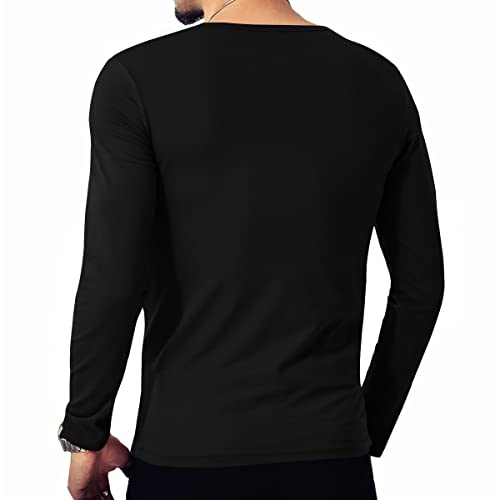 LOGEEYAR Mens Slim Fit T-Shirt Contrast Color Tee Gradient Stitching Short-Sleeve Cotton Tops