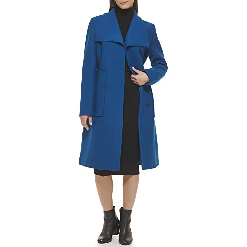 Cole Haan Womens Belted Coat Wool With Cuff Details