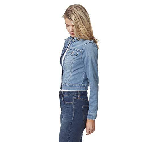 Jessica Simpson Women's Pixie Classic Feminine Fit Crop Jean Jacket