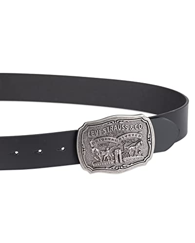 Levi's Men's Everyday Jean Belt with Removable Plaque Buckle