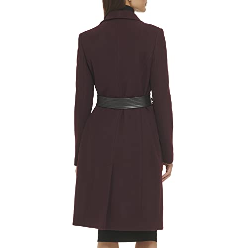 Cole Haan Womens Belted Coat Wool With Cuff Details