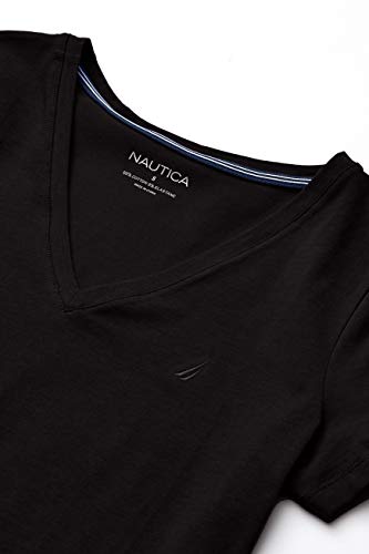 Nautica Women's Easy Comfort V-Neck Supersoft Stretch Cotton T-Shirt