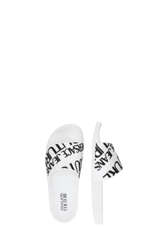 VERSACE JEANS COUTURE Men Slides White - Black