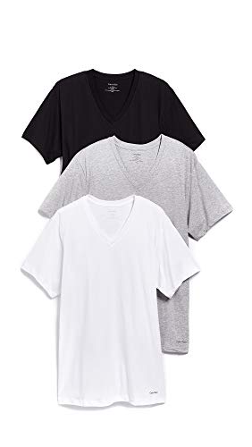 Calvin Klein Men's Short Cotton Multipack V Neck T-Shirts