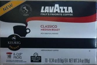 Lavazza Classico Single-Serve Coffee K-Cup® Pods for Keurig® Brewer, Caps Classico, 32 Count, Full-bodied medium roast with rich flavor and notes of dried fruit, Value Pack