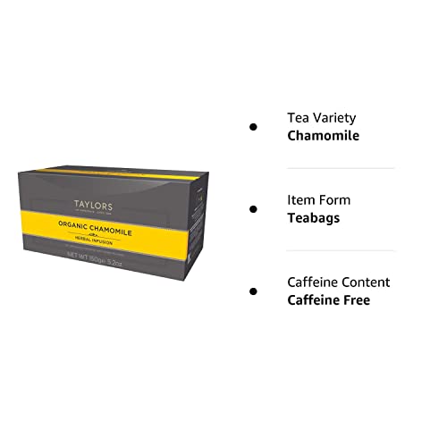 Taylors of Harrogate Organic Chamomile Herbal Tea, 20 Teabags