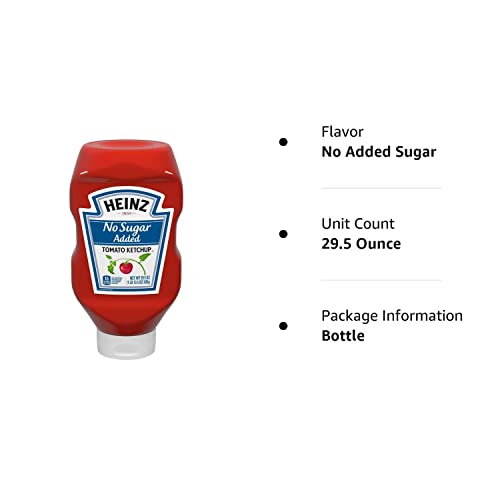 Heinz Tomato Ketchup with No Sugar Added (13 oz Bottle)