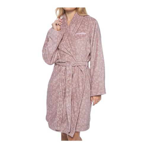 Calvin Klein Women's Logo Belted Fluffy Soft Robe