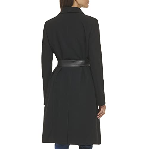 Cole Haan Womens Belted Coat Wool With Cuff Details