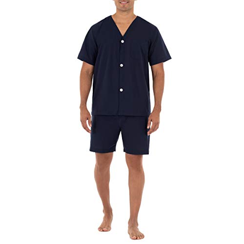 Fruit of the Loom Men's Broadcloth Short Sleeve Pajama Set