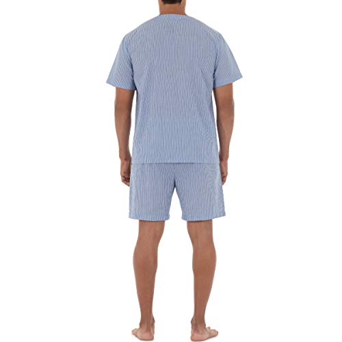 Fruit of the Loom Men's Broadcloth Short Sleeve Pajama Set