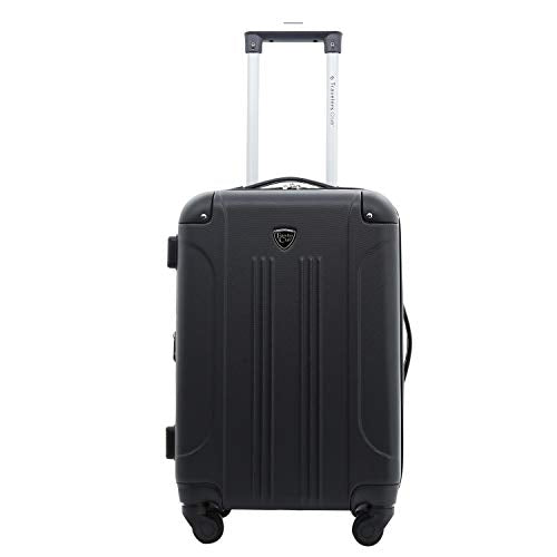 Travelers Club Chicago Hardside Expandable Spinner Luggages, Black, 20" Carry-On