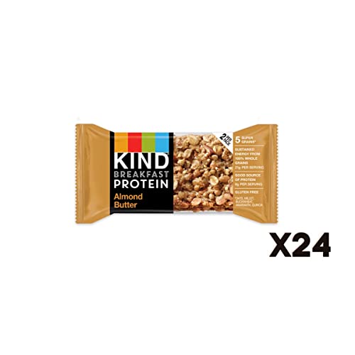 KIND Breakfast, Healthy Snack Bar, Almond Butter, Gluten Free Breakfast Bars, 8g Protein, 1.76 OZ Packs (6 Count)