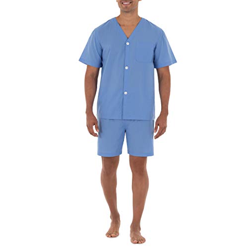 Fruit of the Loom Men's Broadcloth Short Sleeve Pajama Set