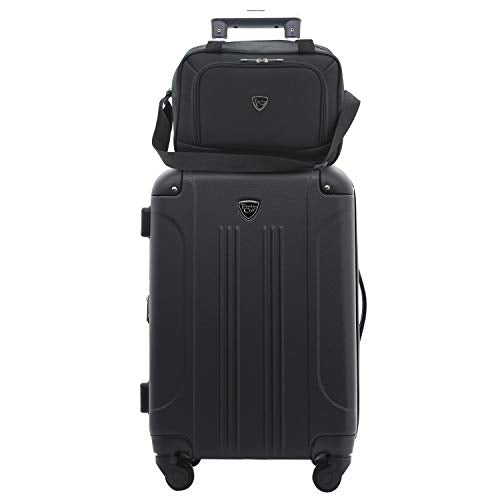 Travelers Club Chicago Hardside Expandable Spinner Luggages, Black, 20" Carry-On