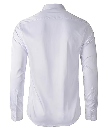 Beninos Mens Long Sleeve Slim Fit Dress Shirts