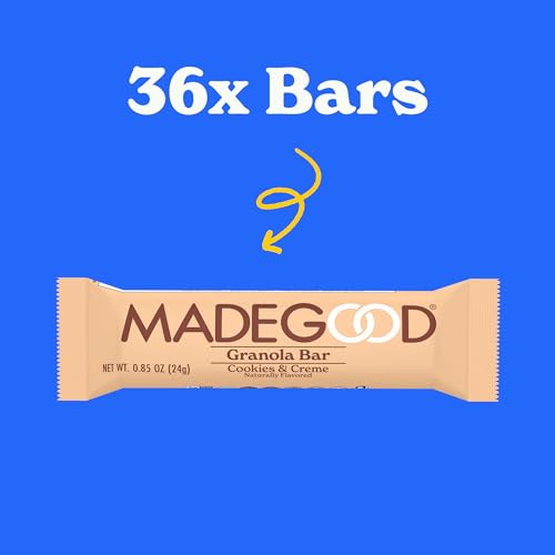 MadeGood Chocolate Chip Granola Bars, 40 Count (0.85oz Each) Contains Nutrients from Vegetables, Gluten Free Snacks