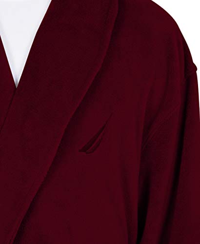 Nautica Men's Long Sleeve Cozy Soft Plush Shawl Collar Robe