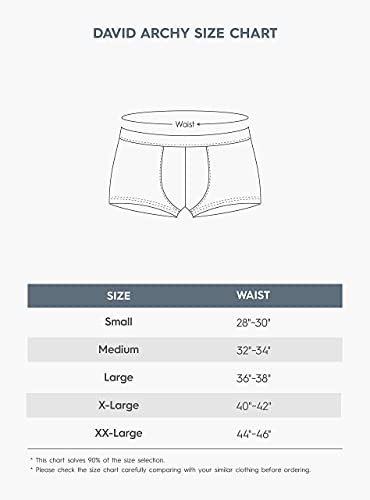 DAVID ARCHY Mens Underwear Boxer Briefs Breathable Soft Moisture-Wicking with Fly Underwear for Men Multipack