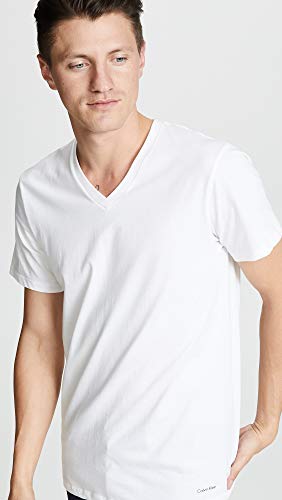 Calvin Klein Men's Short Cotton Multipack V Neck T-Shirts