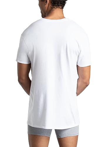 Fruit of the Loom Men's Eversoft Cotton Stay Tucked V-Neck T-Shirt