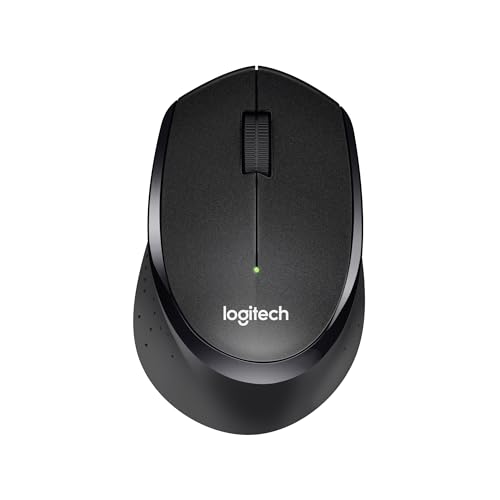 Logitech M330 SILENT PLUS Wireless Mouse, 2.4GHz with USB Nano Receiver, 1000 DPI Optical Tracking, 2-year Battery Life, Compatible with PC, Mac, Laptop, Chromebook - Black