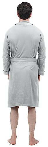 NY Threads Men's Lightweight Knit Robe Cotton Blend Bathrobe