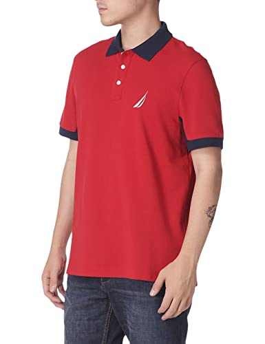 Nautica Men's Classic Fit Short Sleeve Performance Pique Polo Shirt