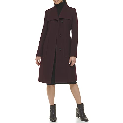 Cole Haan Womens Belted Coat Wool With Cuff Details