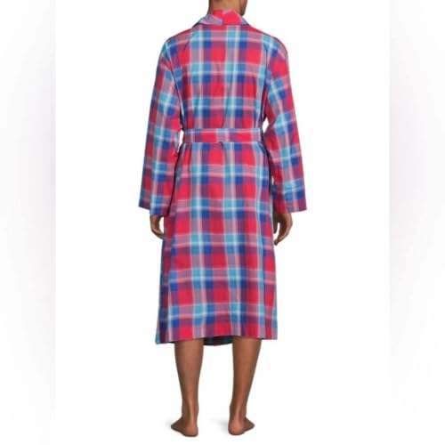 POLO RALPH LAUREN Men's 100% Cotton Woven Plaid Robe