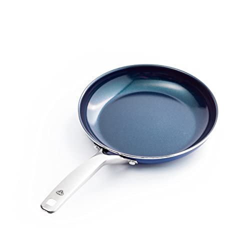 Blue Diamond Cookware Diamond Infused Ceramic Nonstick 8" Frying Pan Skillet, PFAS-Free, Dishwasher Safe, Oven Safe, Blue