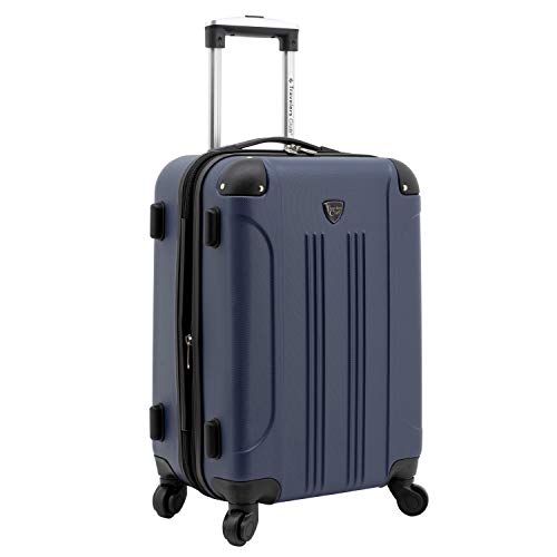 Travelers Club Chicago Hardside Expandable Spinner Luggages, Black, 20" Carry-On