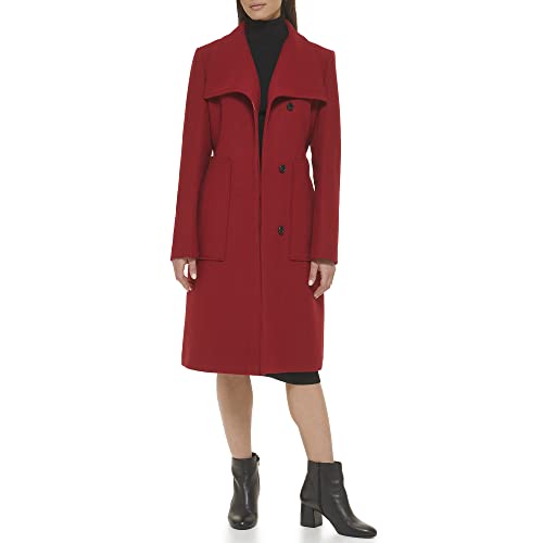 Cole Haan Womens Belted Coat Wool With Cuff Details