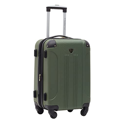 Travelers Club Chicago Hardside Expandable Spinner Luggages, Black, 20" Carry-On