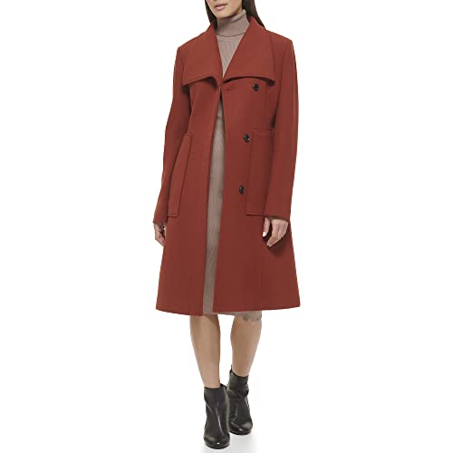 Cole Haan Womens Belted Coat Wool With Cuff Details