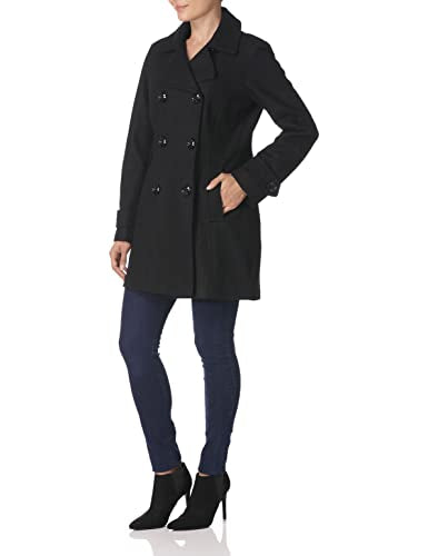 Anne Klein Women's Classic Double Breasted Coat Plus Size