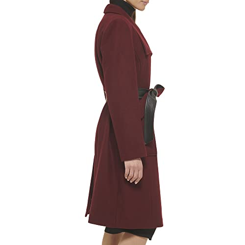 Cole Haan Womens Belted Coat Wool With Cuff Details