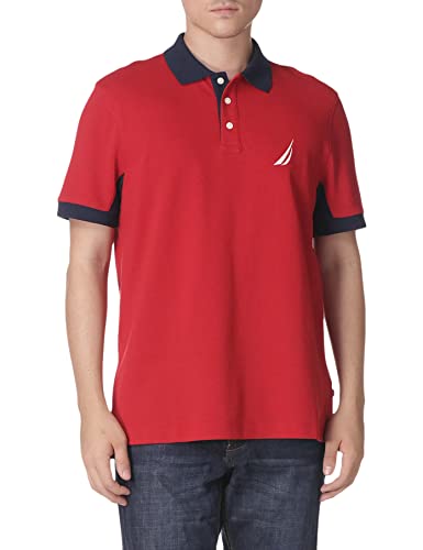 Nautica Men's Classic Fit Short Sleeve Performance Pique Polo Shirt