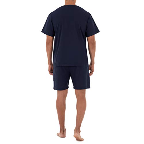 Fruit of the Loom Men's Broadcloth Short Sleeve Pajama Set