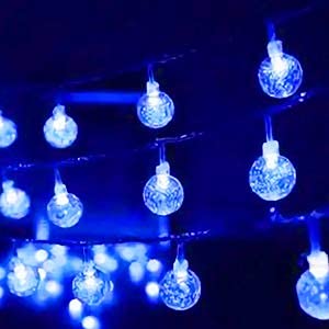 Solar String Lights Outdoor 60 LED 36FT Crystal Globe Lights with 8 Lighting Modes, Waterproof Solar Powered Patio Lights for Garden Yard Porch Wedding Party Decor (Warm White)