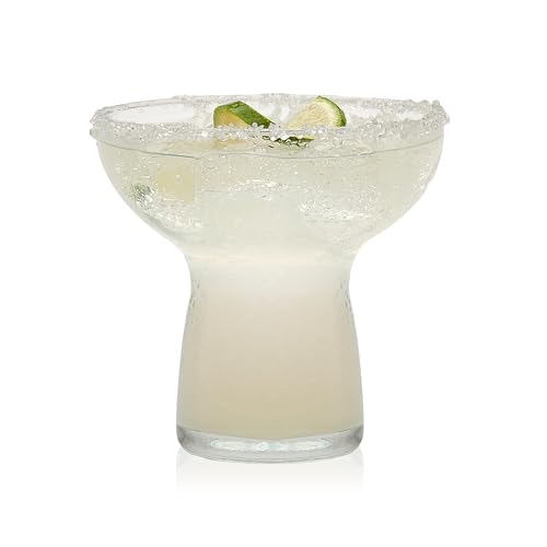 Libbey Stemless Margarita Glasses Set of 6, Modern Margarita Glasses, Lightweight, Unique Bar Glasses, Lead-Free Margarita Set, 10.25 ounces