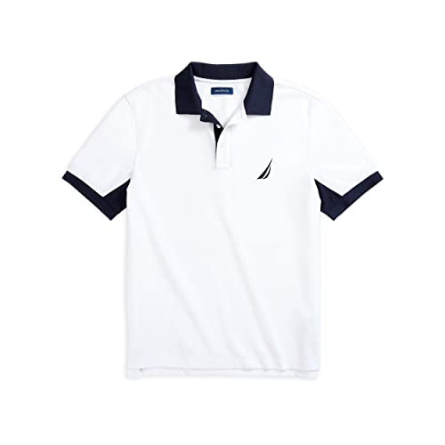 Nautica Men's Classic Fit Short Sleeve Performance Pique Polo Shirt